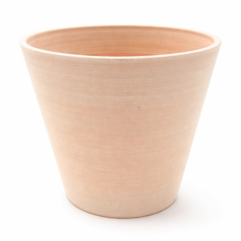 Scandi Style Indoor Plant Pot 15cm & 20cm Clay Colour - Fluted Planter + Tray with Textured Matte Finish for Houseplants